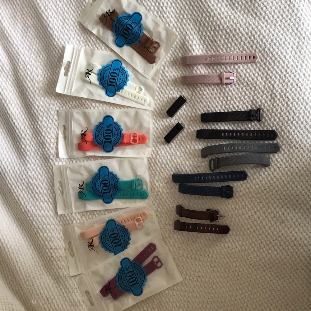2 FitBit Alta HRs with charger and TONS of bands